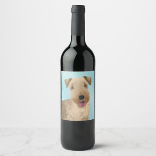 Étiquette Pour Bouteilles De Vin Lakeland Terrier Peinture - Cute Original Chien Ar