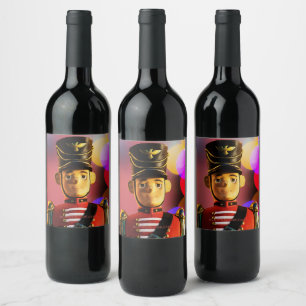 Étiquette Pour Bouteilles De Vin L'ami soldat de jouet classique de Noël de Slipper