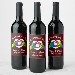 Étiquette Pour Bouteilles De Vin L'amour avant tout le reste