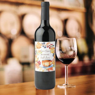 Étiquette Pour Bouteilles De Vin L'amour brasse l'automne nuptiale douche faveurs