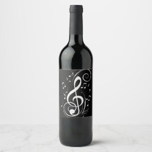 ÉTIQUETTE POUR BOUTEILLES DE VIN **L'AMOUREUX DE LA MUSIQUE** DANS VOTRE VIE