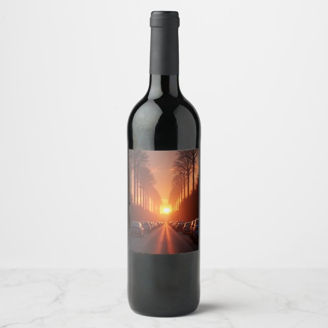 Étiquette Pour Bouteilles De Vin L'art dans le vin Étiquette (Devant)