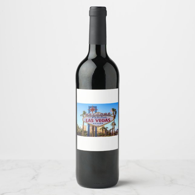 Étiquette Pour Bouteilles De Vin Las Vegas (Devant)