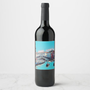 Étiquette Pour Bouteilles De Vin ldp VENICE - gondolas - rialto -