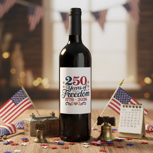 Étiquette Pour Bouteilles De Vin Le 250e anniversaire de l'Amérique