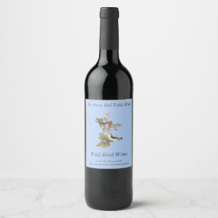 Étiquette Pour Bouteilles De Vin Le colibri à gorge rouge ou à gorge rubis
