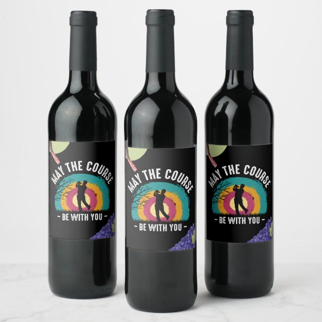 Étiquette Pour Bouteilles De Vin Le golf peut être avec vous avec la conception du  (Bouteilles)