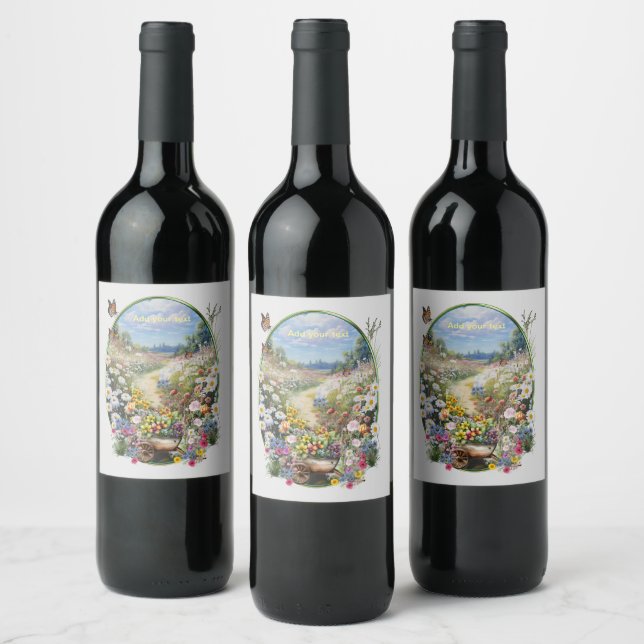 Étiquette Pour Bouteilles De Vin Le langage des fleurs (Bouteilles)
