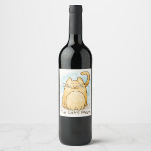 Étiquette Pour Bouteilles De Vin Le Meow du chat