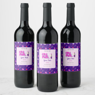Étiquette Pour Bouteilles De Vin Le pouvoir des filles