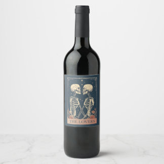Étiquette Pour Bouteilles De Vin Le Tarot des amoureux