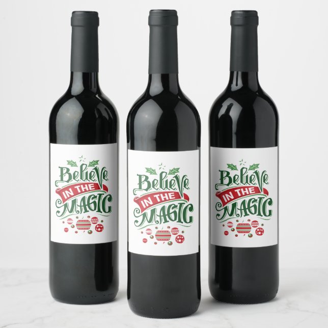 Étiquette Pour Bouteilles De Vin Le Typographe du Magic Christmas (Bouteilles)
