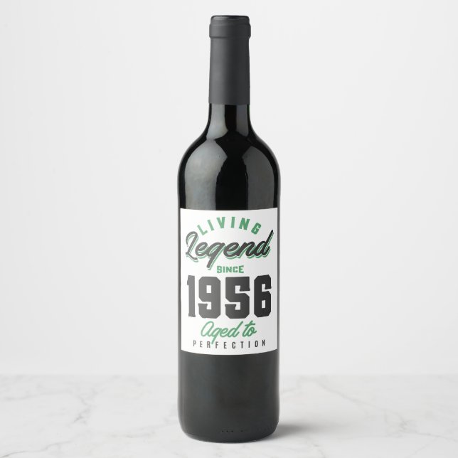 Étiquette Pour Bouteilles De Vin Légende depuis 1956 (Devant)