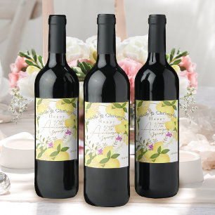 Étiquette Pour Bouteilles De Vin Lemon Squeeze 