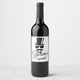 Étiquette Pour Bouteilles De Vin L'équipe de Groom