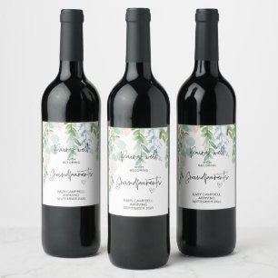 Étiquette Pour Bouteilles De Vin Les grands-parents de la Faire-part de la grossess