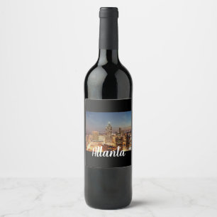 Étiquette Pour Bouteilles De Vin Les lumières d'Atlanta