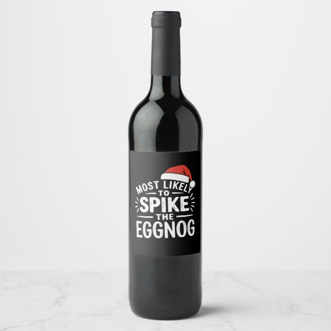 Étiquette Pour Bouteilles De Vin Les Plus Susceptibles D'Aiguiller Le Matching Noël (Devant)