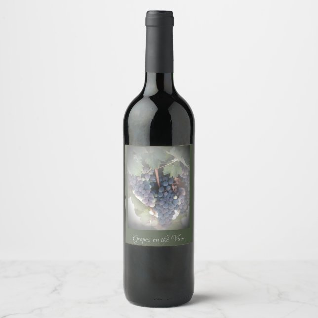 Étiquette Pour Bouteilles De Vin Les raisins sur la vigne (Devant)