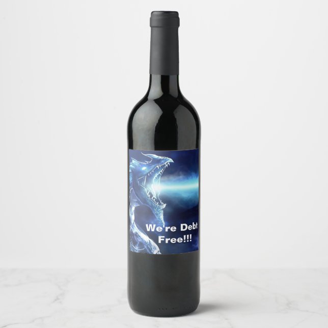 Étiquette Pour Bouteilles De Vin Libérez votre Dragon (Devant)