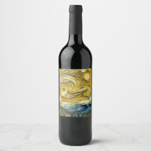 Étiquette Pour Bouteilles De Vin L'idée d'art Van Gogh