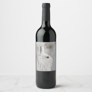 Étiquette Pour Bouteilles De Vin Lièvres de raquette