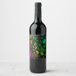 Étiquette Pour Bouteilles De Vin Lignes mystérieuses