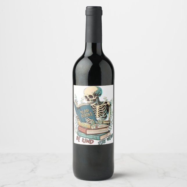 Étiquette Pour Bouteilles De Vin Lire les livres (Devant)