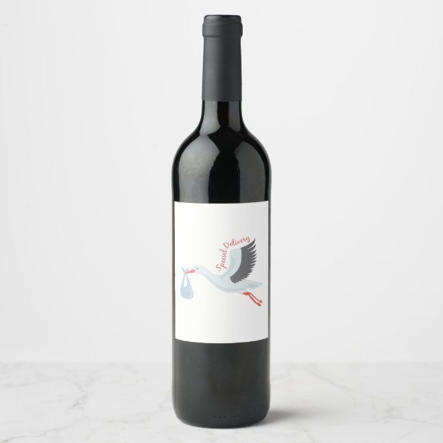 Étiquette Pour Bouteilles De Vin Livraison spéciale (Devant)