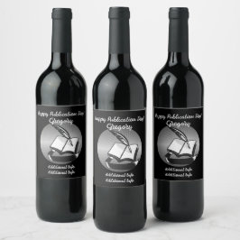 Étiquette Pour Bouteilles De Vin Livre D'Argent Et Qualité