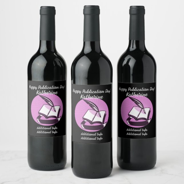 Étiquette Pour Bouteilles De Vin Livre Rose Et Qualité (Bouteilles)