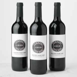 Étiquette Pour Bouteilles De Vin Logo d'entreprise moderne promotion
