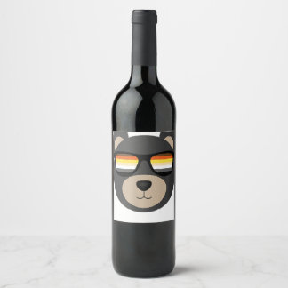 Étiquette Pour Bouteilles De Vin logo Lunettes de soleil Gay Bear