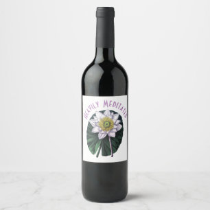 Étiquette Pour Bouteilles De Vin Lotus Drôle Très Médité