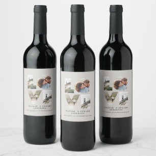 Étiquette Pour Bouteilles De Vin Love 4 photo simple moderne cadeau personnalisé v