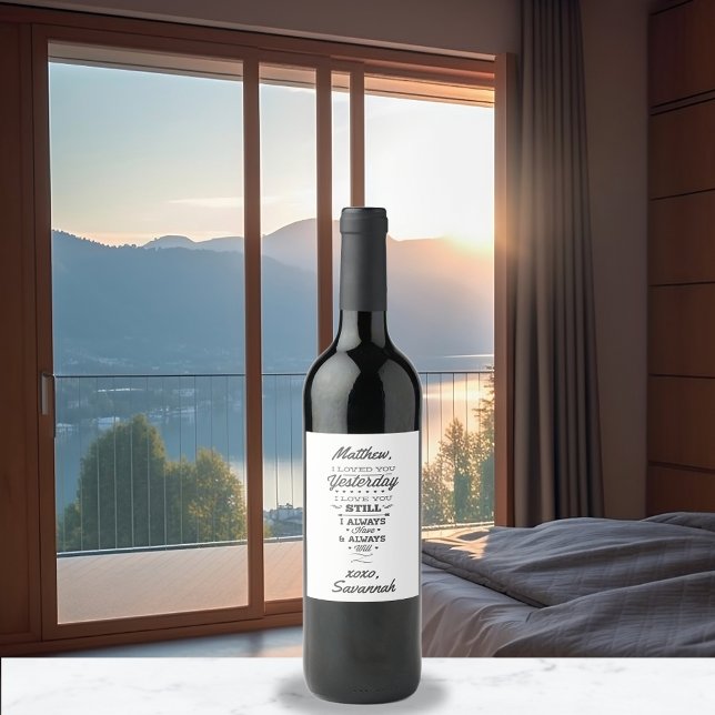 Étiquette Pour Bouteilles De Vin Love Poem (Créateur téléchargé)