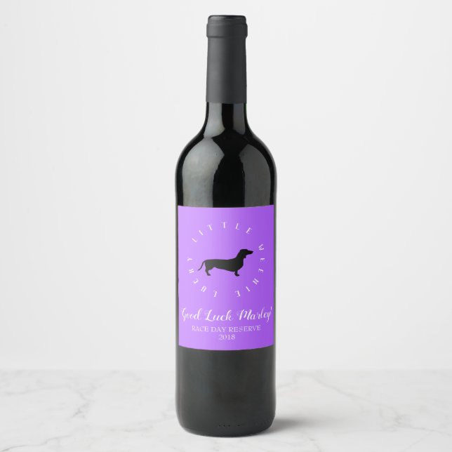 Étiquette Pour Bouteilles De Vin Lucky Little Weenie (Devant)