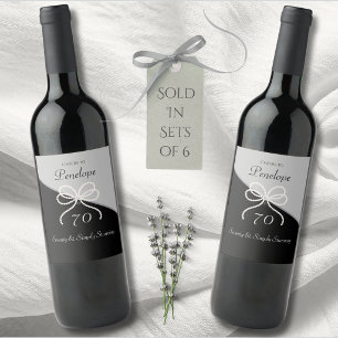 Étiquette Pour Bouteilles De Vin Luxe Moderne Simplement Époustouflant 70e Annivers