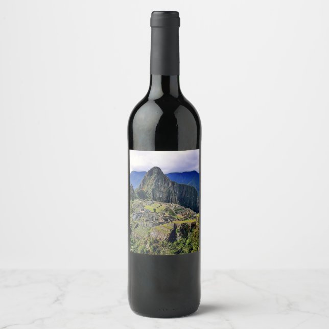 Étiquette Pour Bouteilles De Vin MACHU PICCHU - Pérou - panorama (Devant)