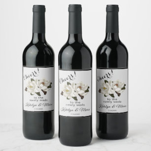 Étiquette Pour Bouteilles De Vin Magnolias