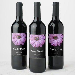 Étiquette Pour Bouteilles De Vin Maisée violette sur noir