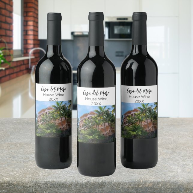 Étiquette Pour Bouteilles De Vin Maison à vin photo maison (Créateur téléchargé)
