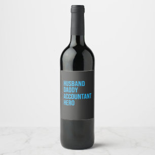 Étiquette Pour Bouteilles De Vin Mari Daddy Comptable