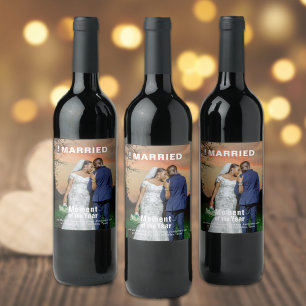Étiquette Pour Bouteilles De Vin Mariage Ajouter Photo Fun Magazine Couverture