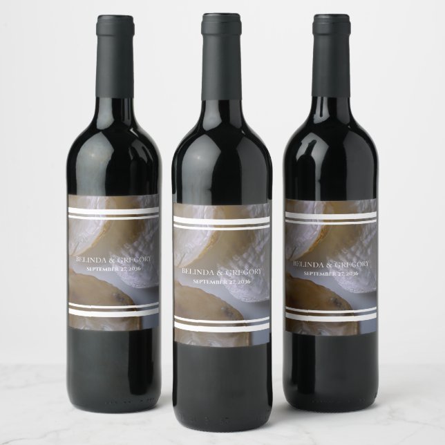 Étiquette Pour Bouteilles De Vin Mariage Beach Clams (Bouteilles)