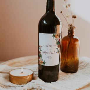 Étiquette Pour Bouteilles De Vin Mariage Bohème Automnal