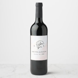 Étiquette Pour Bouteilles De Vin Mariage botanique rustique simple