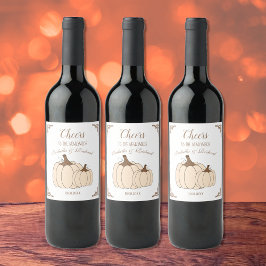 Étiquette Pour Bouteilles De Vin Mariage de automne Crémeux Citrouille Vins Étiquet