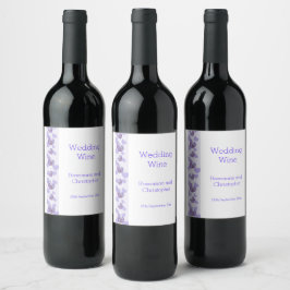 Étiquette Pour Bouteilles De Vin Mariage de conception cardiaque de la glycine viol