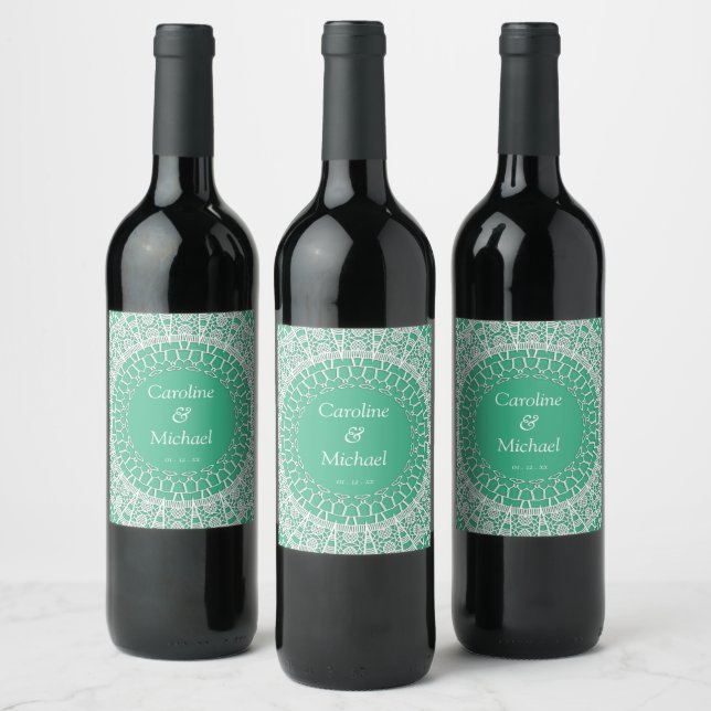 Étiquette Pour Bouteilles De Vin Mariage de la fête d'élégance (Bouteilles)